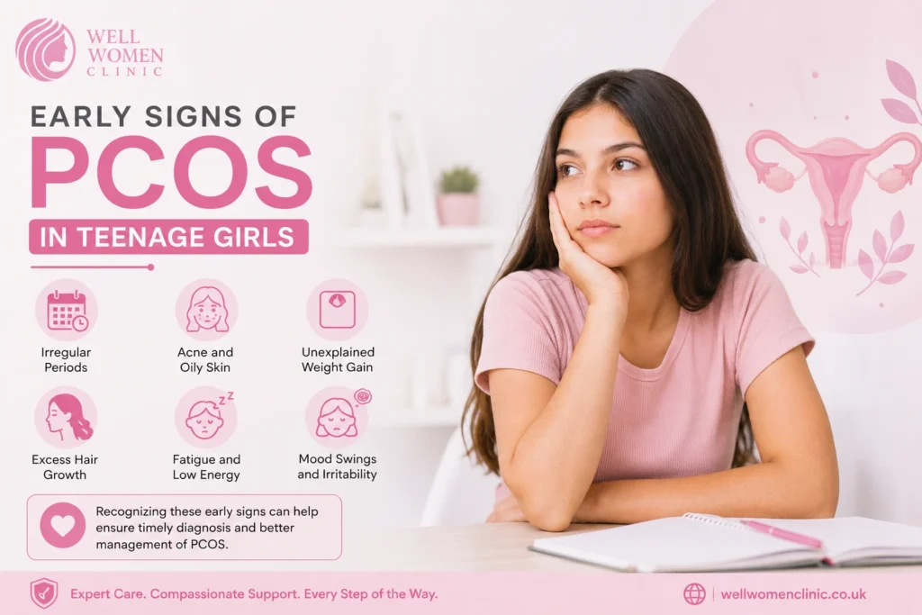 Early signs of PCOS in teenage girls