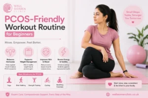 PCOS friendly workout routine woman