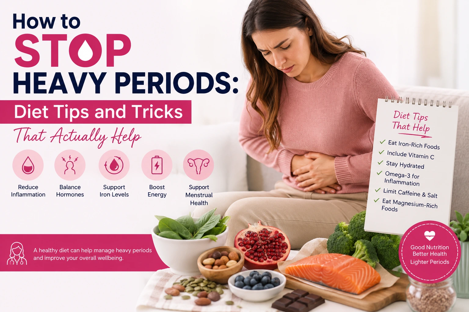 Diet tips for managing heavy periods