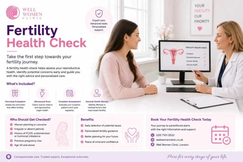 Fertility health check at Well Women Clinic