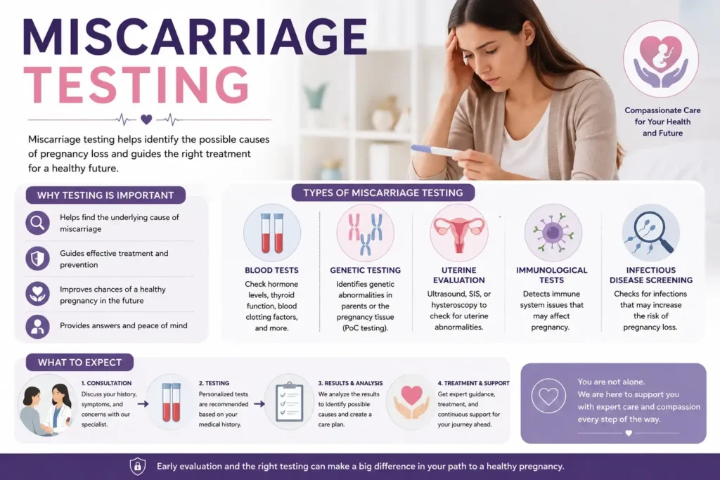 Miscarriage Testing Compassionate Care Infographic