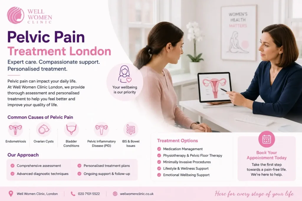 Pelvic pain treatment at Well Women Clinic